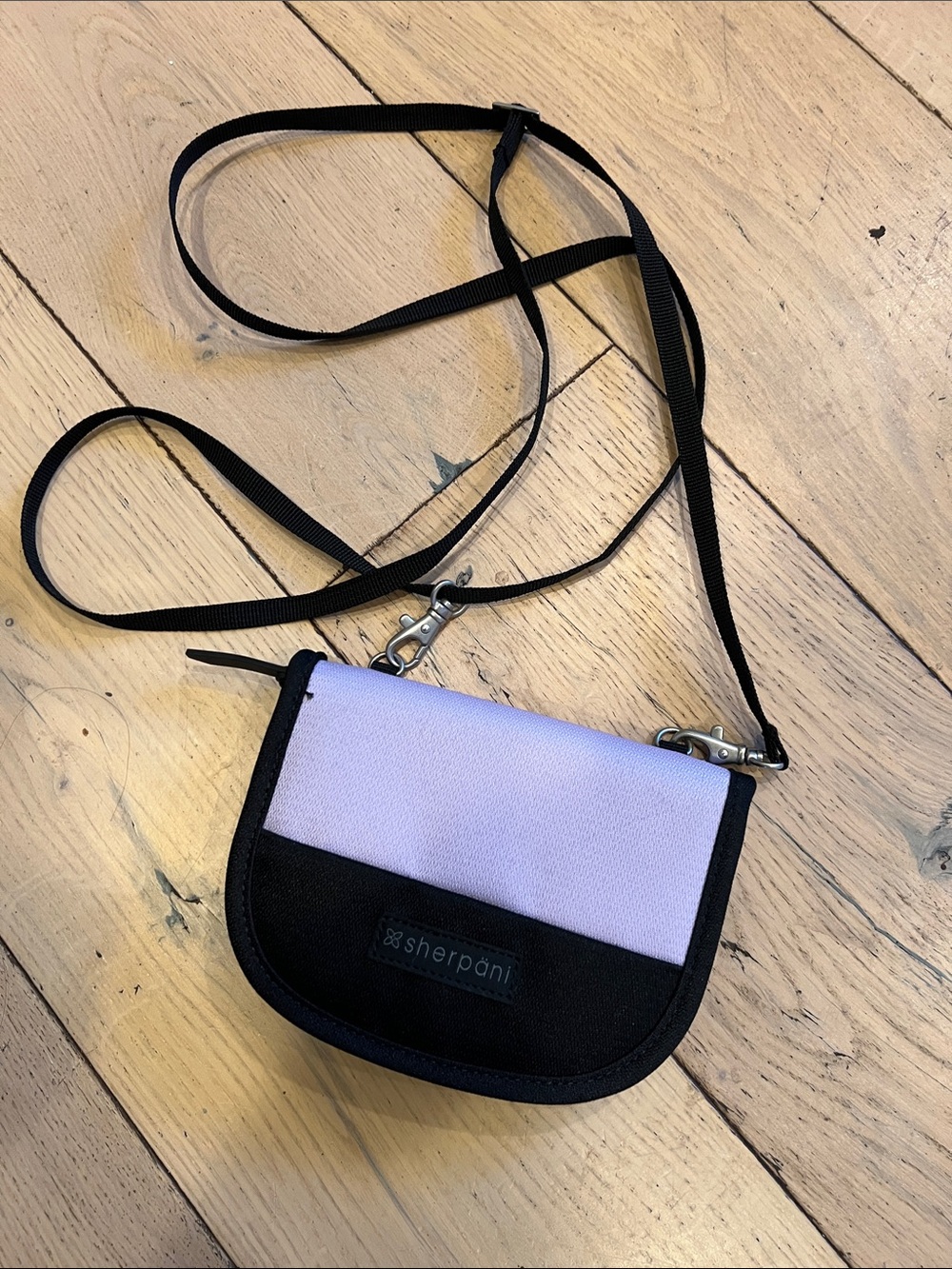 Sherpani Lilac and Black Small Crossbody Bag